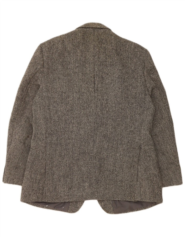 Centaur Herre Harris Tweed Blazer Jacket UK 38 Medium Grey Herringbone
