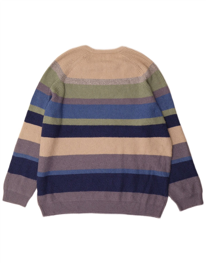 Marks & Spencer Herre Boat Neck Jumper Sweater 2XL Flerfarvet Stribet