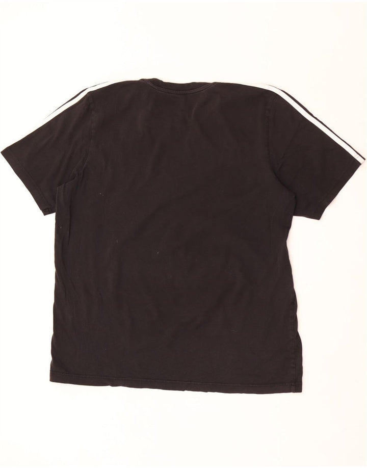 Adidas Herre T-Shirt Top XL Sort Bomuld