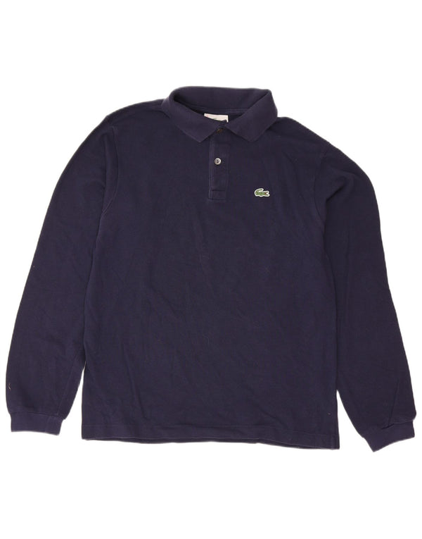 Lacoste drenge langærmet normal pasform poloskjorte 13-14 år marineblå