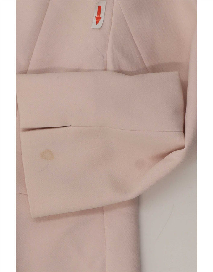 Coast Dame 3/4 ærmet åben blazerjakke UK 10 Small Pink Polyester