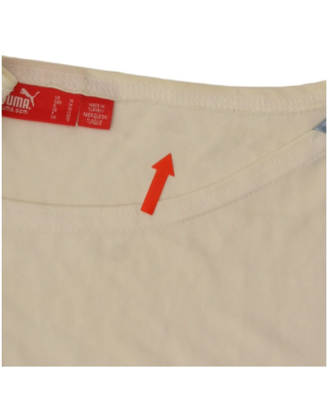 Puma Grafisk T-Shirt Top UK 12 Medium White Colourblock