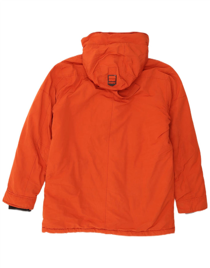 Zara Herre hættepolstret jakke UK 40 Large Orange Polyester