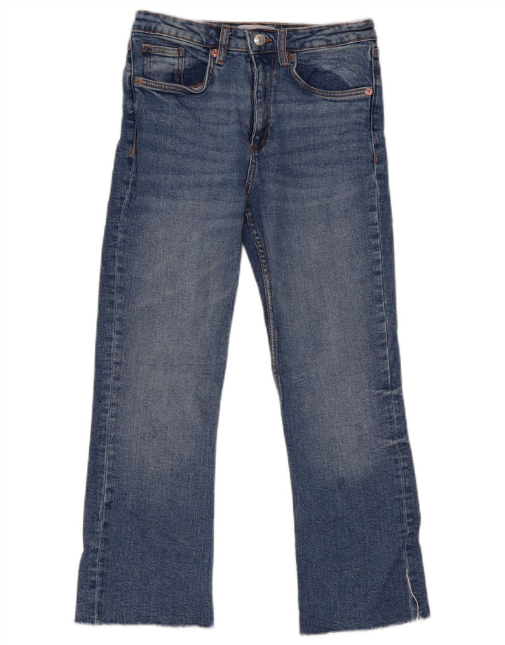 Zara Dame Straight Jeans EU 36 XS W26 L24 Blå