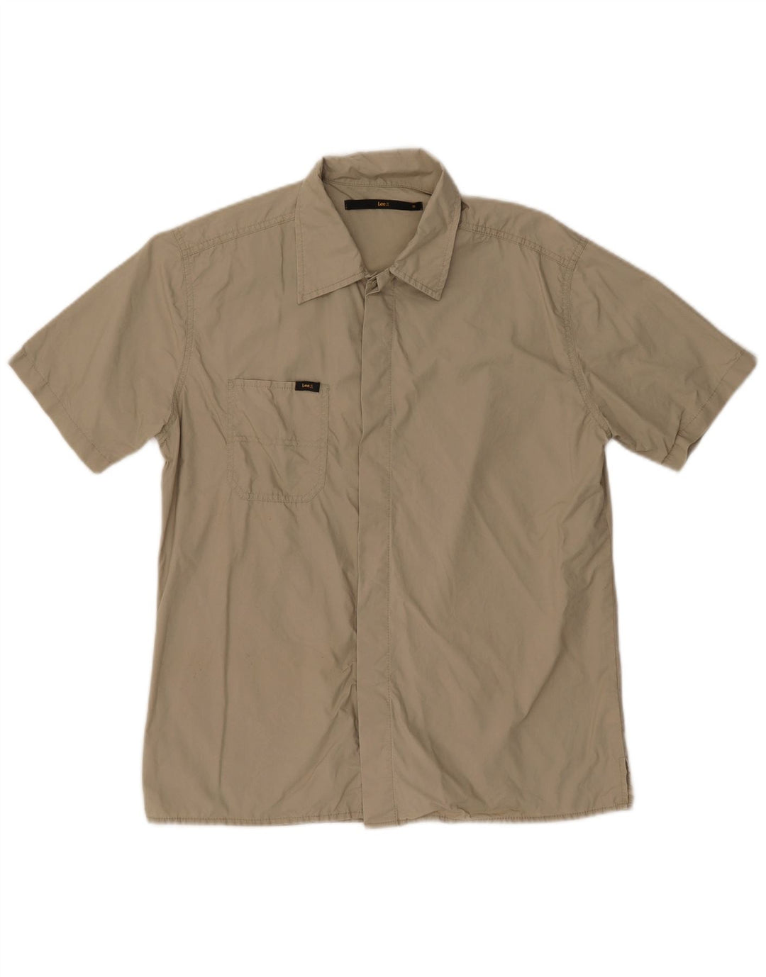Lee Kortærmet Herreskjorte Medium Khaki