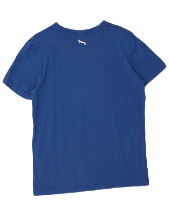 Puma Herre Grafisk T-Shirt Top Stor Blå Bomuld