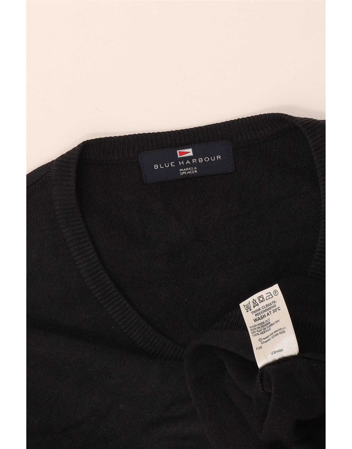 Marks & Spencer Herre Blue Harbor V-hals sweater Medium Navy Akryl