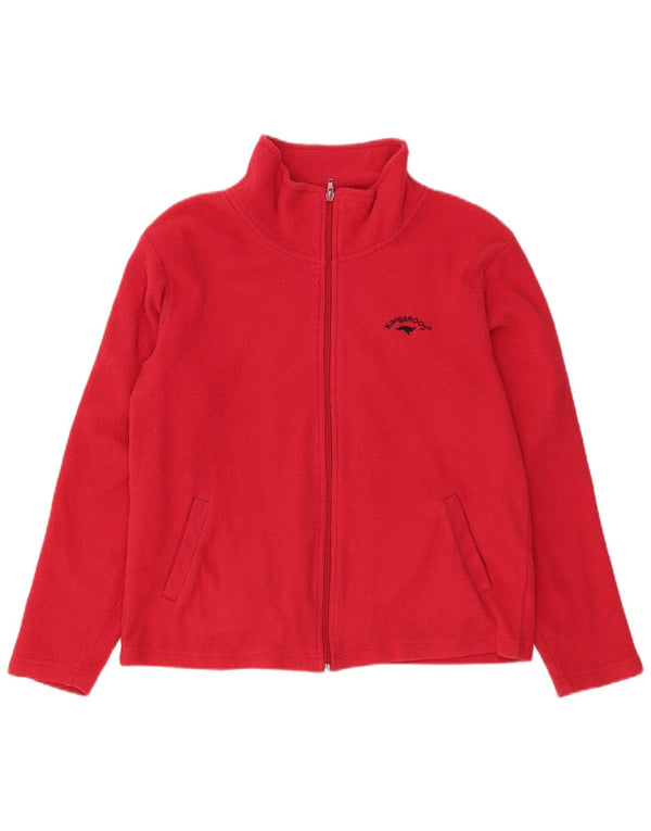 Kangaroos Womens Fleece Jacket UK 14 Medium Red