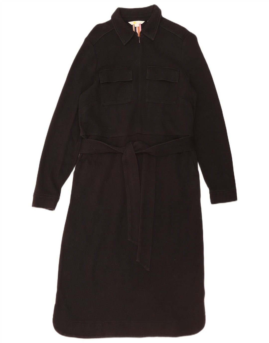 BODEN Dame Jumper Dress UK 14 Medium Sort Bomuld