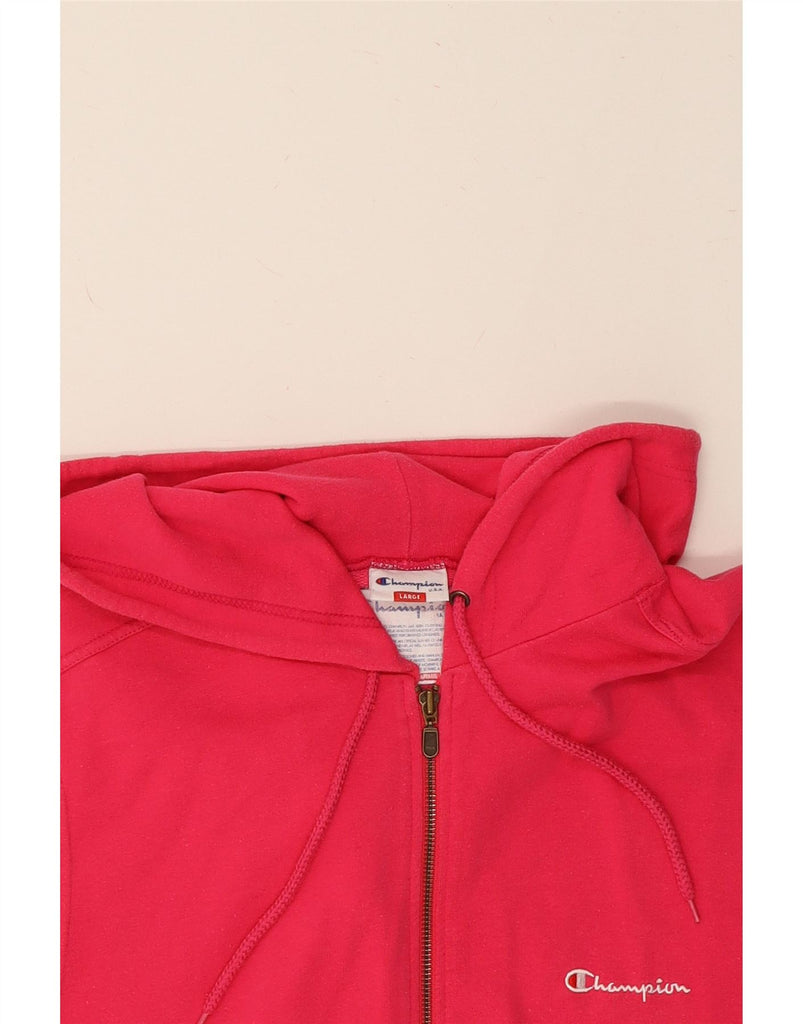 CHAMPION Mens Sleeveless Zip Hoodie Sweater Large Pink Vintage Champion and Second-Hand Champion from Messina Hembry 