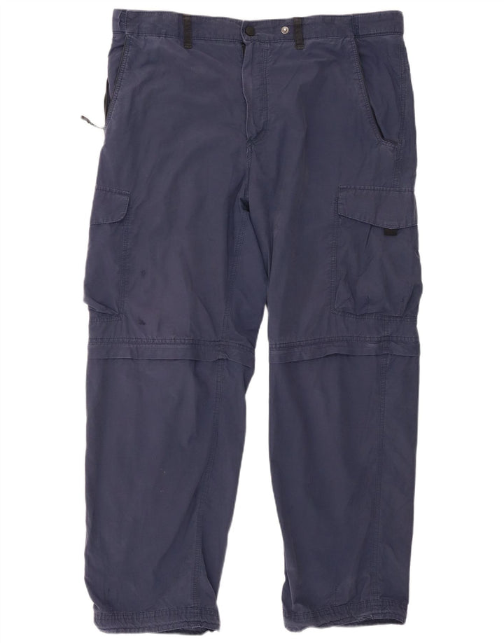 Marks & Spencer Herre Lige Regular Fit Cargo Bukser W38 L29 Marineblå