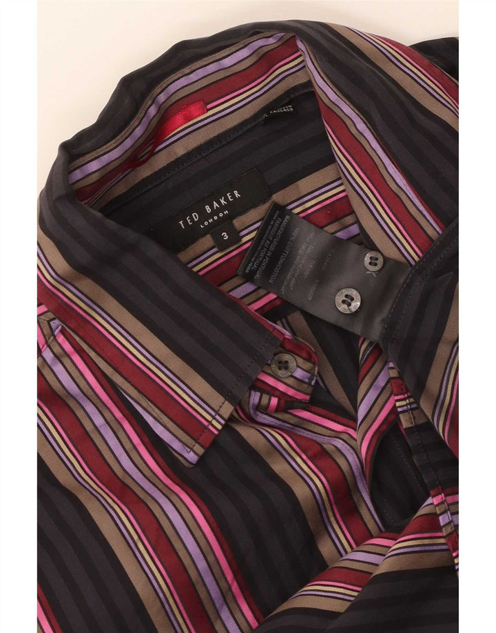 Ted Baker herreskjorte str. 3 Medium Flerfarvet stribet bomuld