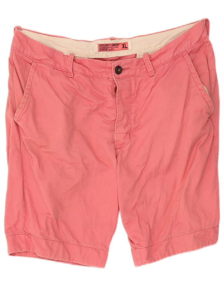 Superdry Chino Shorts til mænd XL W38 Pink Bomuld