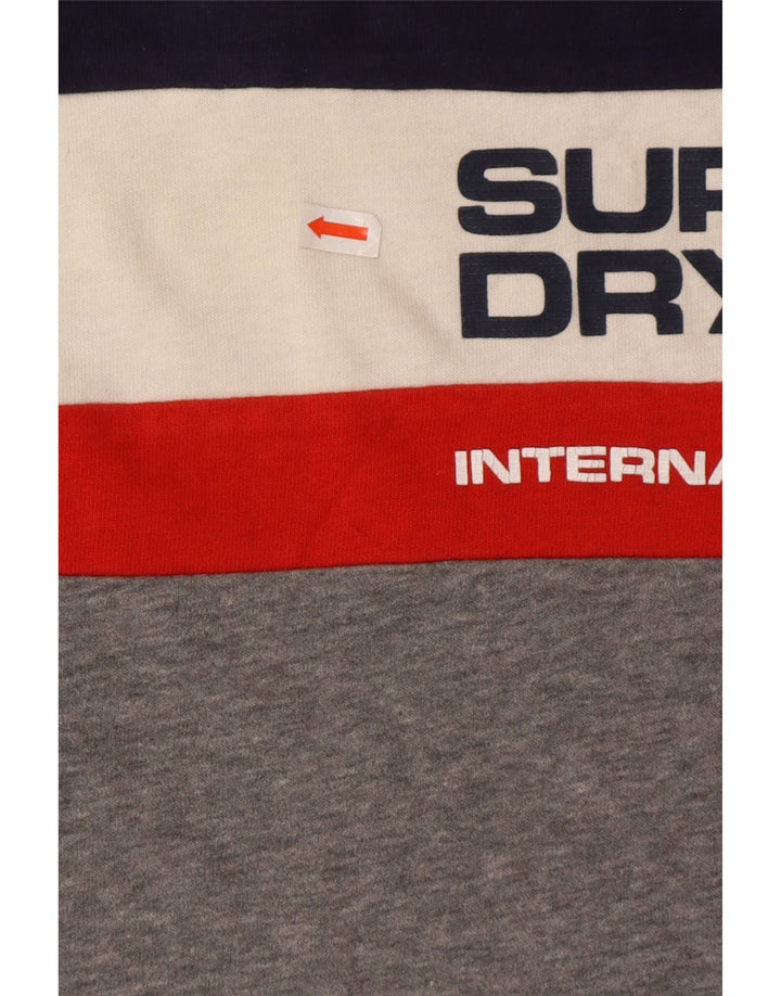Superdry Herre grafisk top Langærmet lille grå Colourblock Bomuld