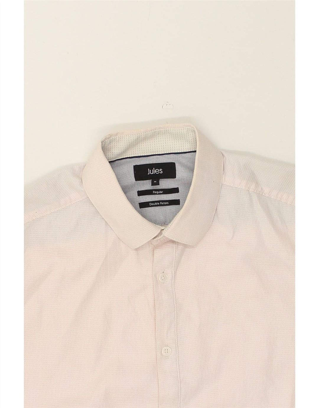 JULES Mens Regular Fit Shirt Medium White Check Cotton | Vintage Jules | Thrift | Second-Hand Jules | Used Clothing | Messina Hembry 