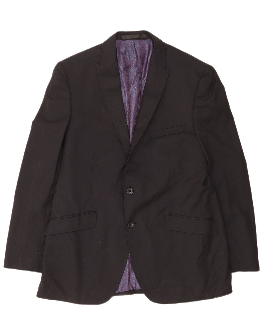 Marks & Spencer Herre Autograph 2 Button Blazer Jacket UK 42 XL Sort Uld