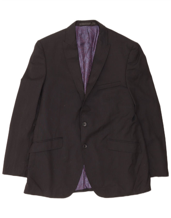 Marks & Spencer Herre Autograph 2 Button Blazer Jacket UK 42 XL Sort Uld