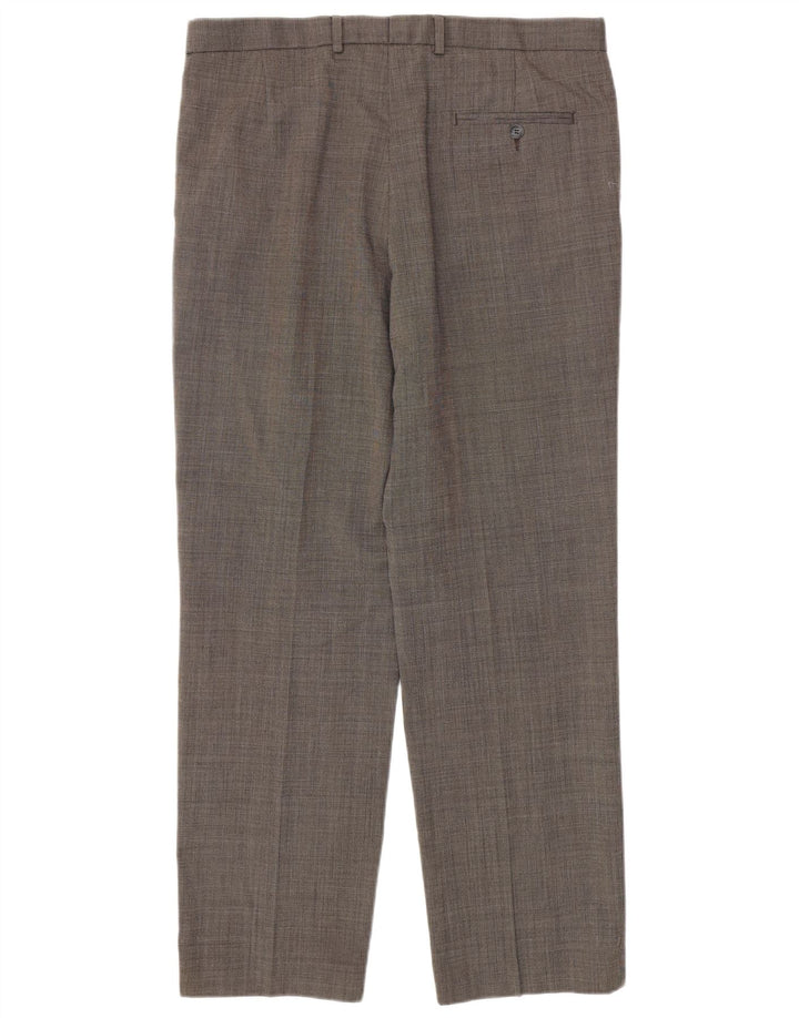 Marks & Spencer Herre Regular Fit Casual Bukser W36 L31 Grå Polyester