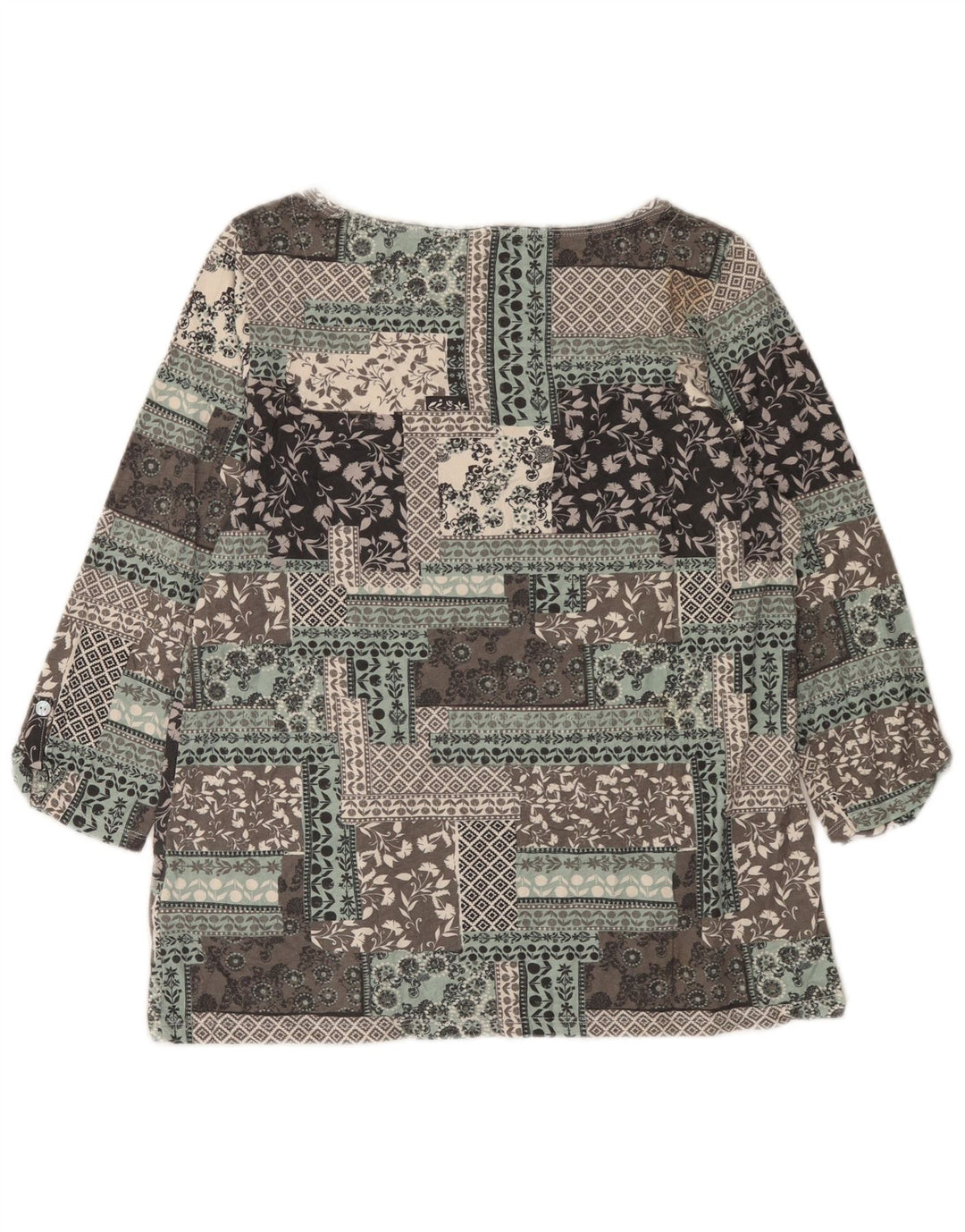 WHITE STUFF Damebluse Top UK 12 Medium Flerfarvet Patchwork