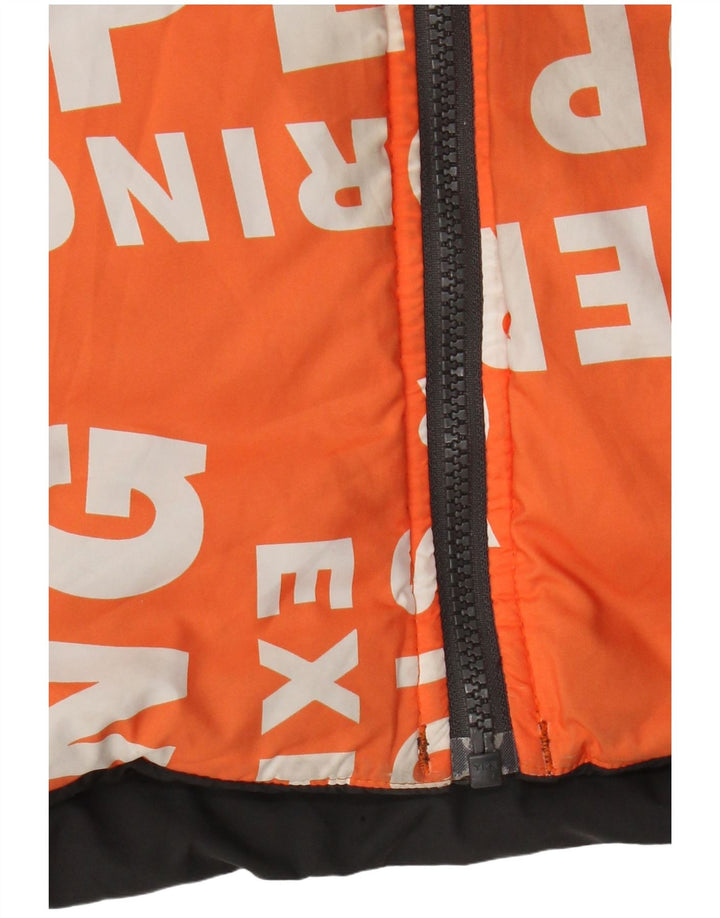 The North Face Boys Hætte Vendbar Polstret Jakke 14-15 År XL Sort