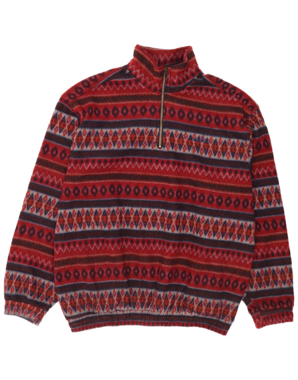 Diadora herre lynlås hals fleece jumper 2XL rødbrun geometrisk polyester