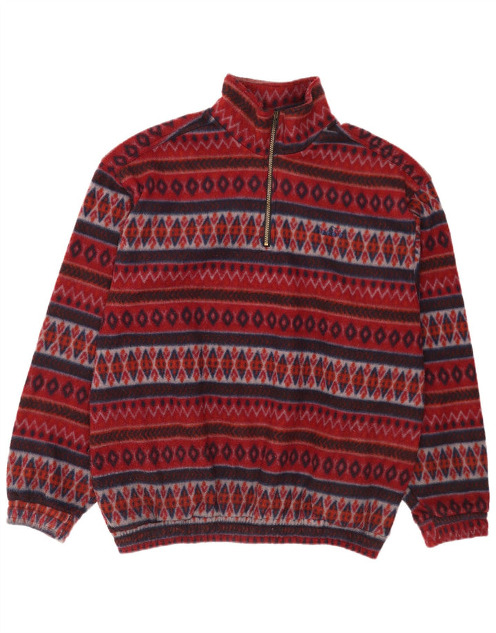 Diadora herre lynlås hals fleece jumper 2XL rødbrun geometrisk polyester