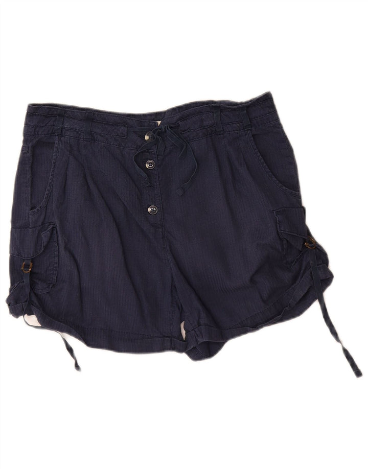 Marks & Spencer Cargo Shorts til kvinder UK 10 Small W32 Marineblå Bomuld