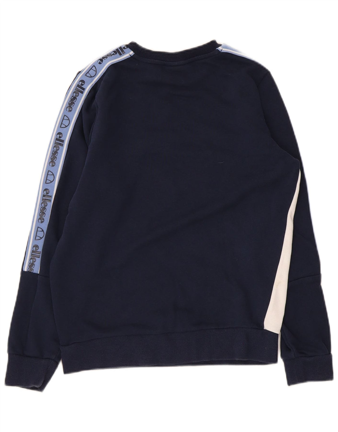 ELLESSE Boys Graphic Sweatshirt Jumper 12-13 Years Navy Blue Colourblock