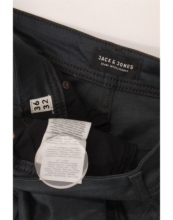 JACK & JONES Straight jeans til mænd W36 L32 Marineblå bomuld