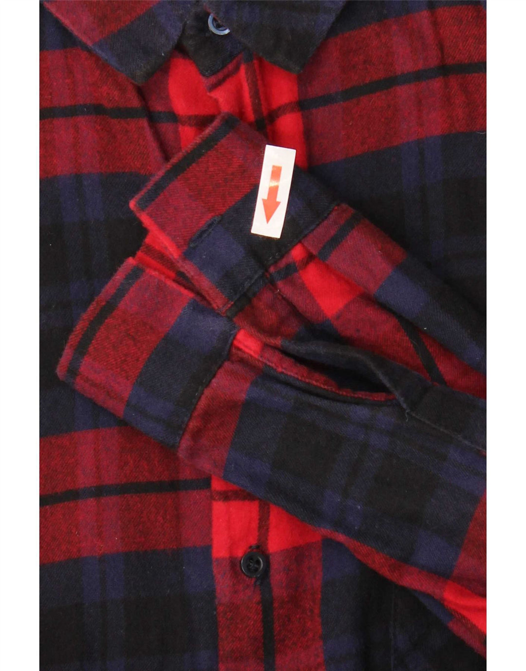 Zara Dame Flanell Shirt UK 14 Medium Rød Ternet