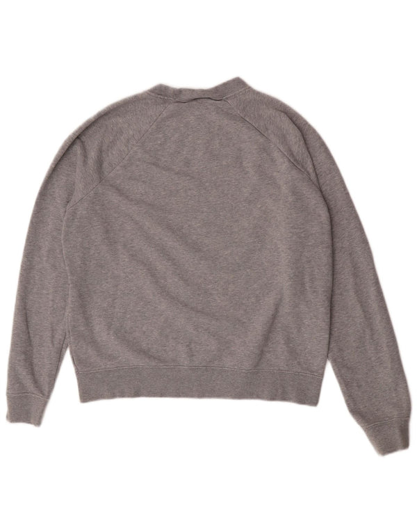 Nike Grafisk Sweatshirt Jumper UK 14 Medium Grey Flecked Bomuld