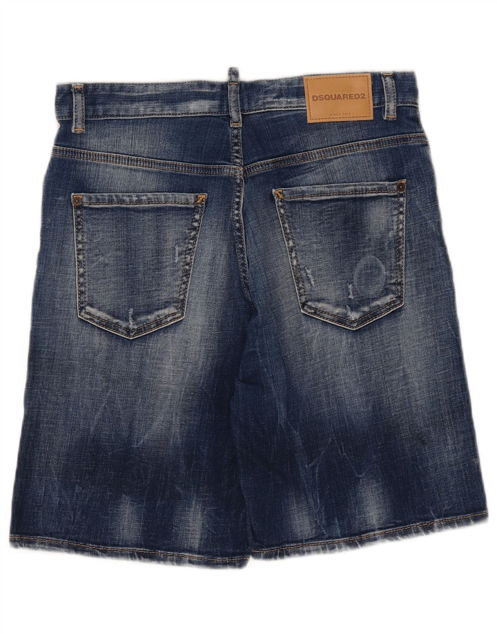 Dsquared2 drenge nødlidende denimshorts 13-14 år W29 blå bomuld