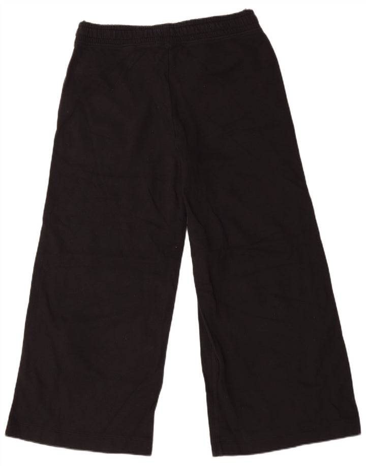 Marks & Spencer Womens Wide Leg Tracksuit Trousers UK 12 Medium Black