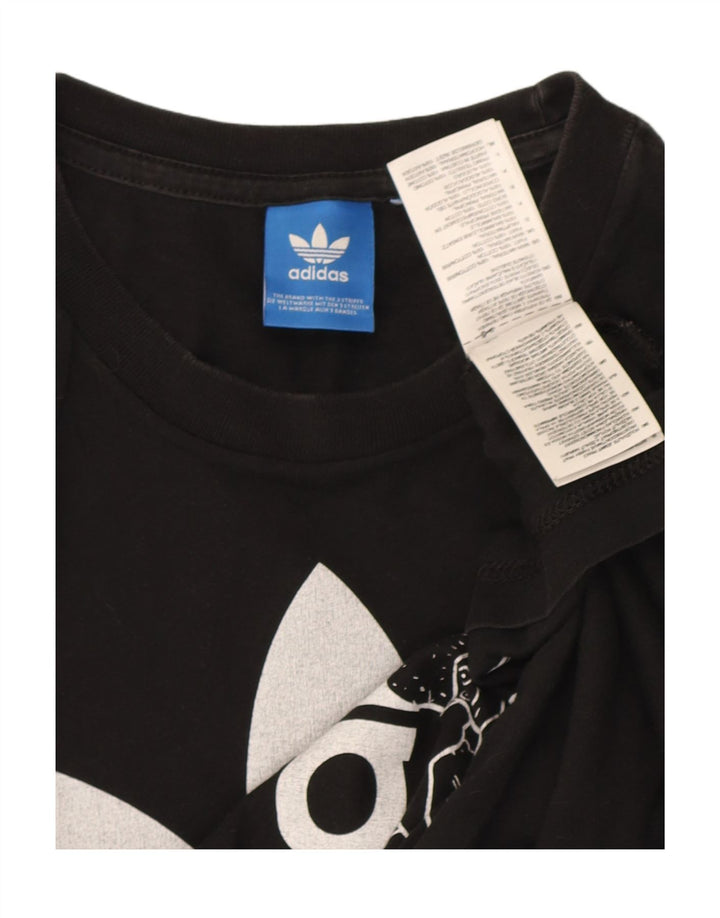Adidas Herre grafisk T-shirt top lille sort bomuld