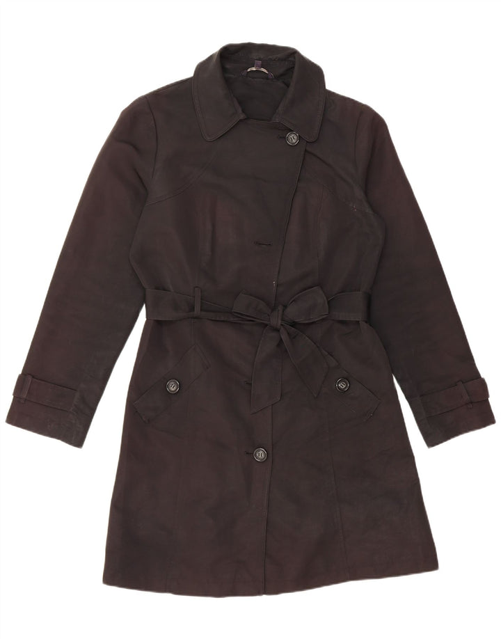 Marks & Spencer Trench Coat til kvinder UK 10 Lille sort polyester