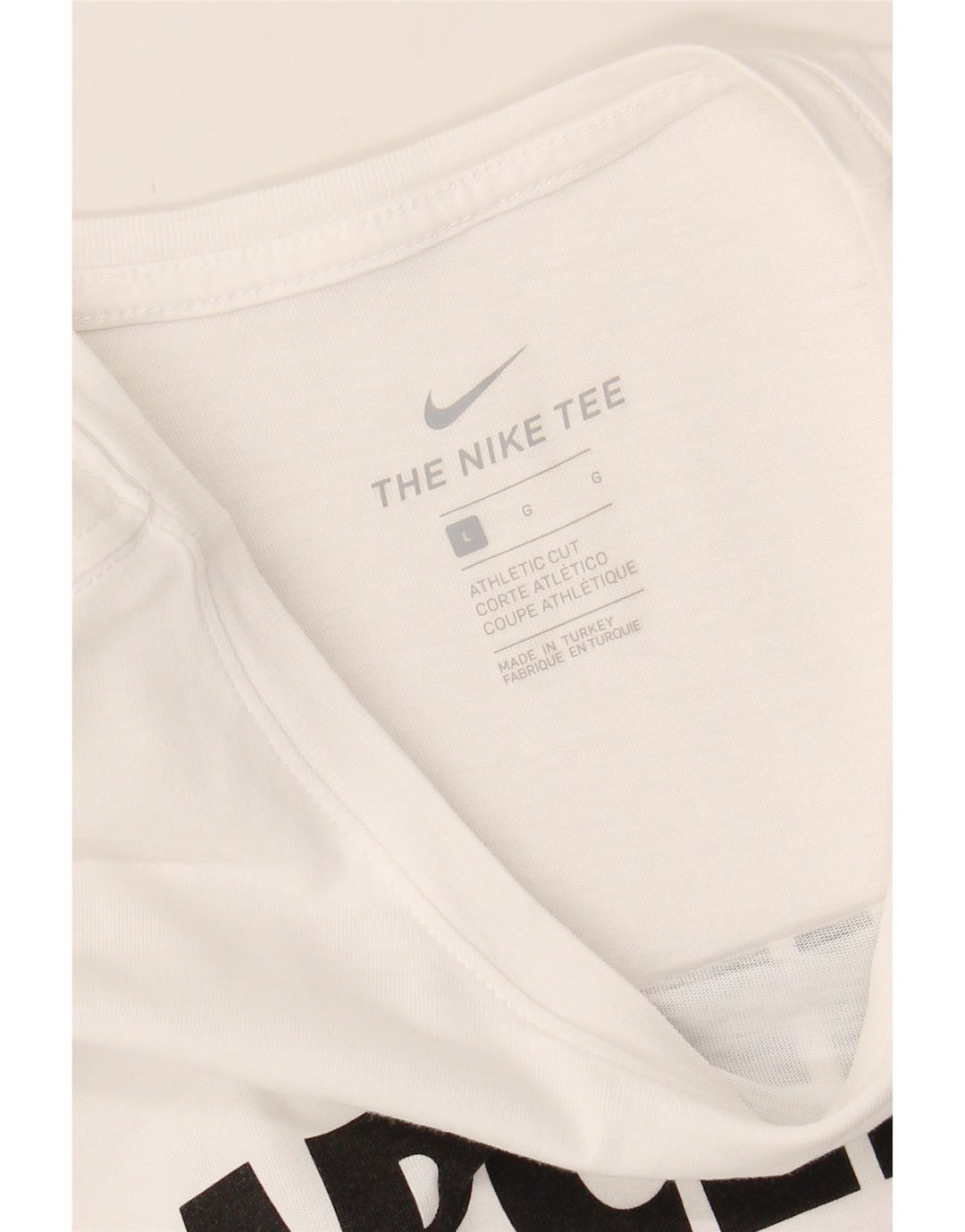 NIKE Womens Athletic Cut Graphic T-Shirt Top UK 16 Large White Vintage Nike and Second-Hand Nike from Messina Hembry 