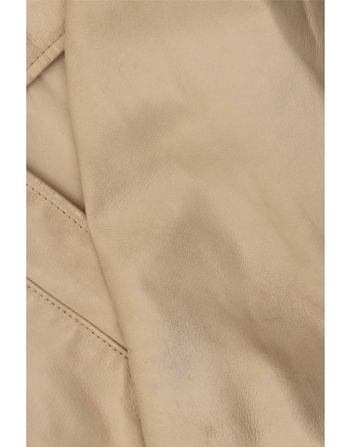 Conbipel Dame Læderjakke IT 42 Medium Beige