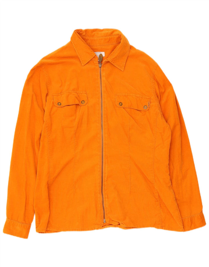 Esprit Womens Corduroy Jacket UK 16 Large Orange Bomuld