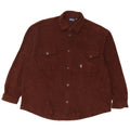 Ellesse Herre Fleece Loose Fit skjorte UK 36 Small Brown Polyester