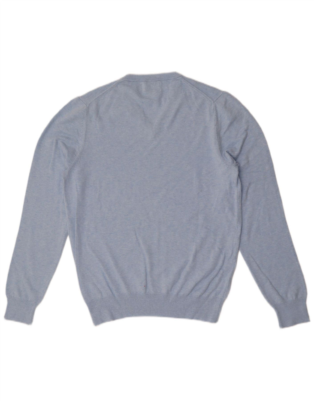 Marks & Spencer Herre V-hals sweater mellemblå bomuld