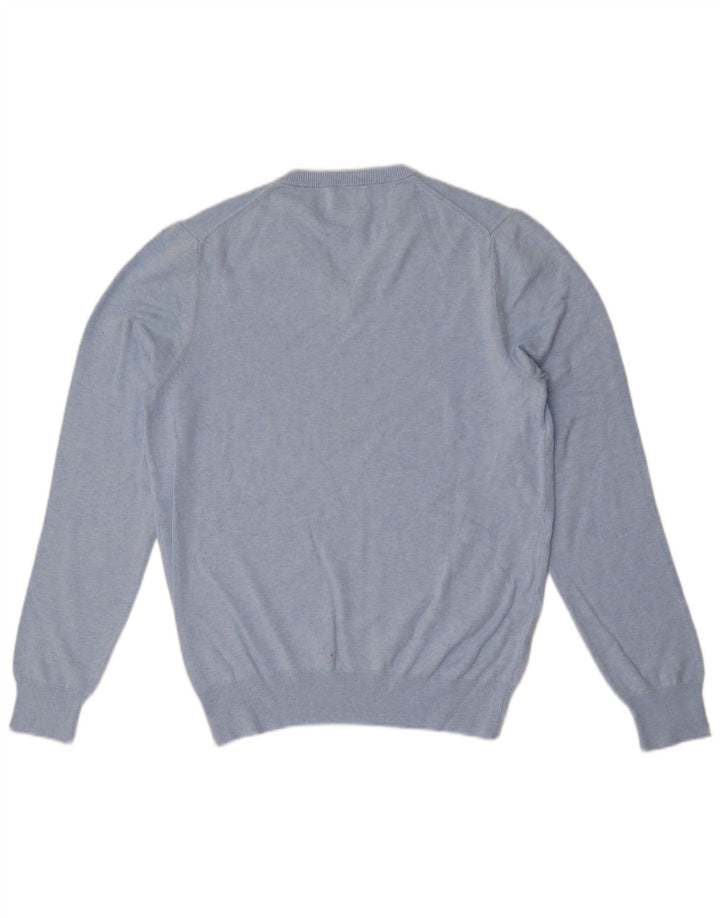 Marks & Spencer Herre V-hals sweater mellemblå bomuld