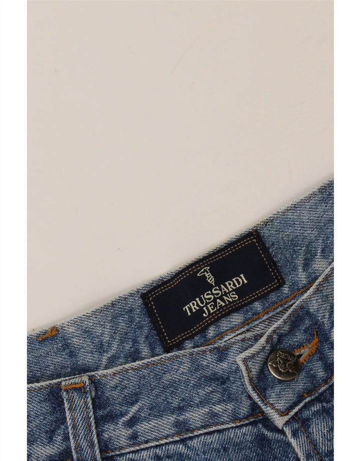 TRUSSARDI Mens Denim Shorts W32 Medium Blue Vintage Trussardi and Second-Hand Trussardi from Messina Hembry 