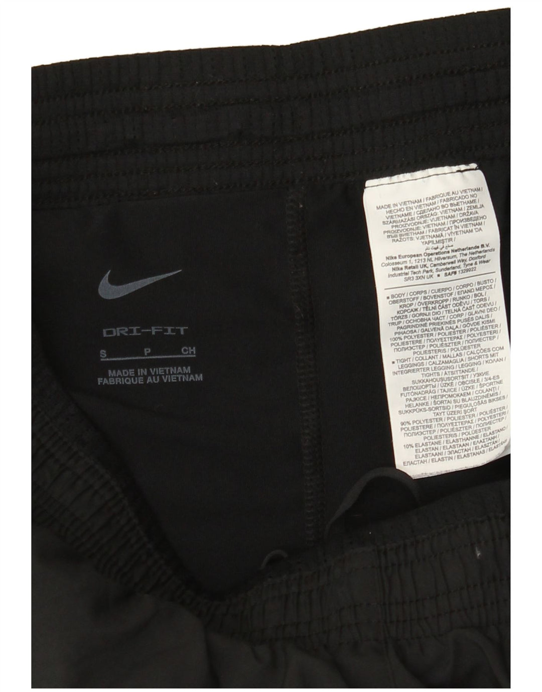 NIKE Dri Fit sportsshorts til kvinder UK 10 Lille sort polyester