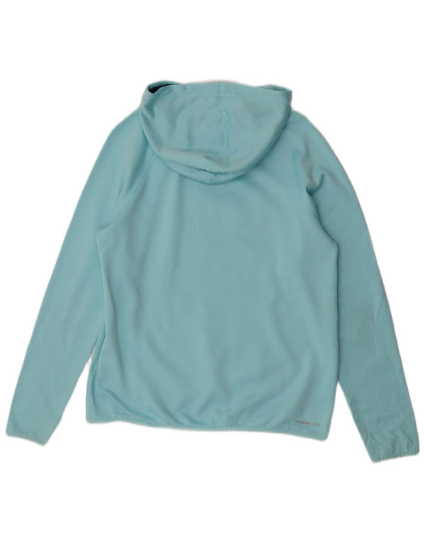 Nike Dame Therma-Fit grafisk hættetrøje Jumper UK 14 Medium Blue Polyester