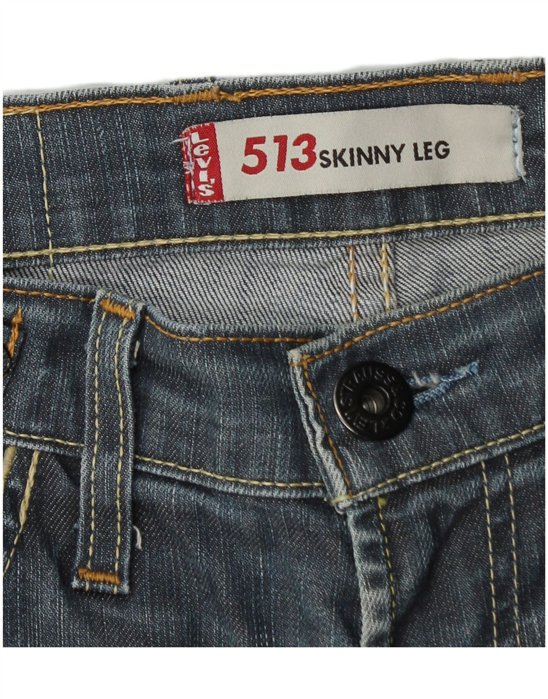 LEVI'S Dame 513 Skinny Jeans W32 L35 Blå