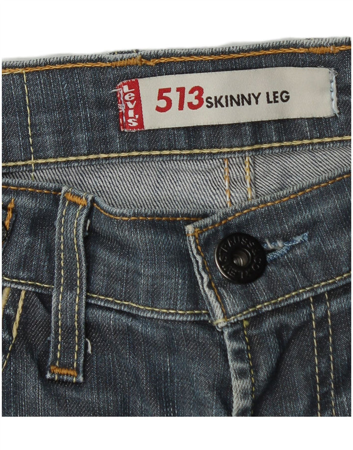 LEVI'S Dame 513 Skinny Jeans W32 L35 Blå
