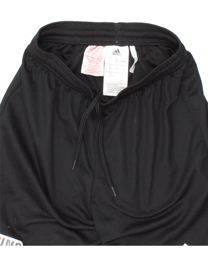 ADIDAS Boys Climalite Sport Shorts 9-10 Years Black Polyester Vintage Adidas and Second-Hand Adidas from Messina Hembry 