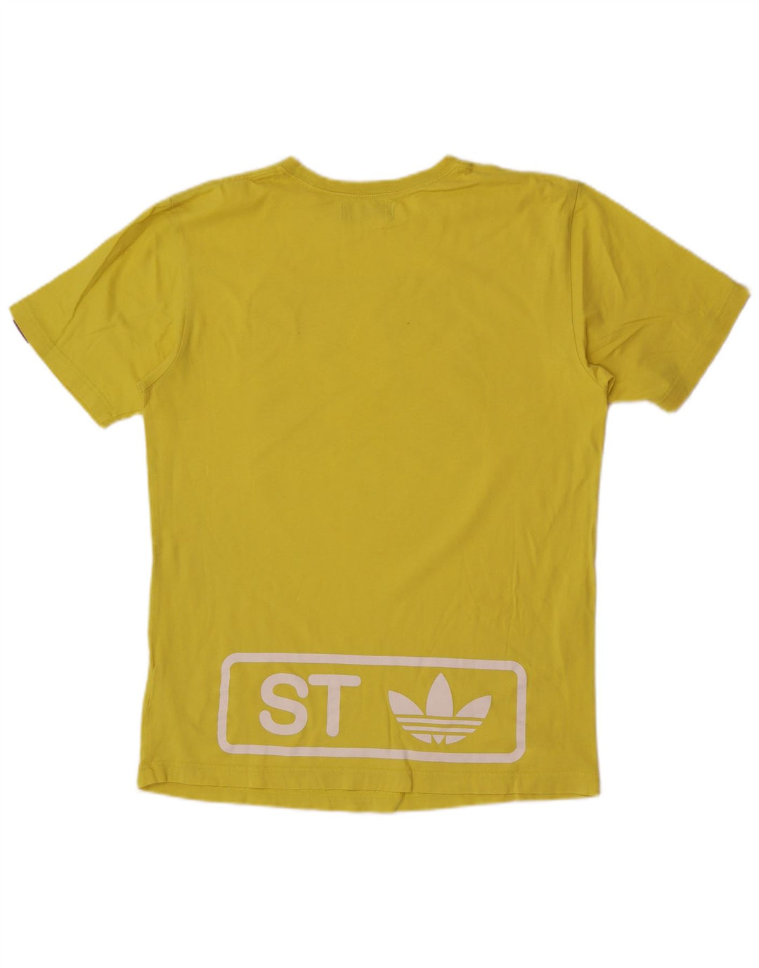 Adidas Herre grafisk T-shirt Top Medium Gul Bomuld