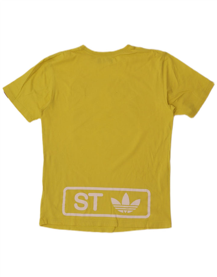 Adidas Herre grafisk T-shirt Top Medium Gul Bomuld