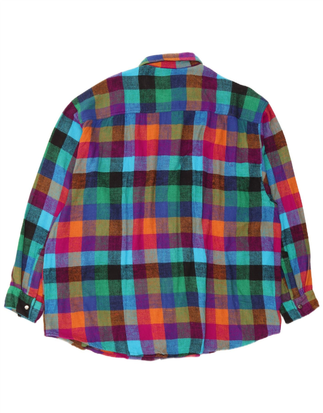Berto Lucci Herre Loose Fit Flanell Shirt Størrelse 16 Stor Flerfarvet Ternet
